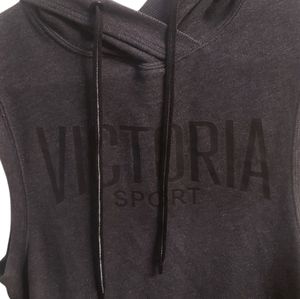 Open Back Sleeveless Hoodie